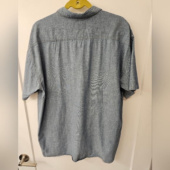 NWOT - "Optimum" Blue Cotton Denim Button Down Shirt - Size L - Picture 6 of 7